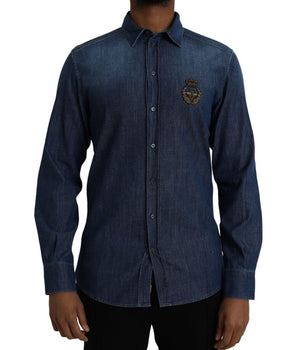Dolce &amp; Gabbana Blue Cotton Shirt
