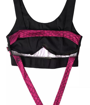 Plein Sport Black Fuchsia Logo Athlete Hannah Bra Underwear