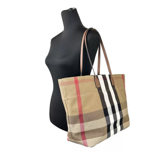 Burberry Medium London Check Tote Bag Purse Checkered