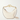 Valentino Garavani Ivory Leather Small Hobo Vlogo Shoulder Bag