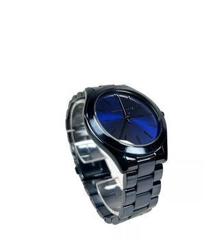 Michael Kors Slim Runway Stainless Steel Watch MK3419 Blue NO BOX