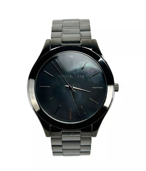 Michael Kors Slim Runway Gun Metal Stainless Steel Watch MK3413 NO BOX