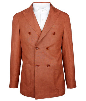 Made in Italy Brown Linen Blazer