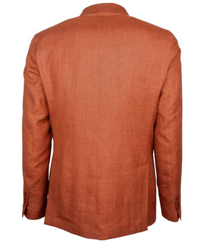 Made in Italy Brown Linen Blazer