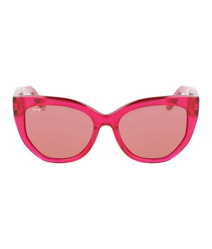 Ferragamo Red Acetate Sunglasses