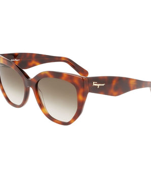 Ferragamo Brown Acetate Sunglasses