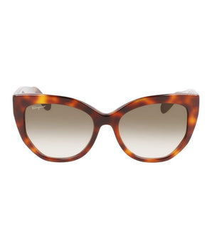 Ferragamo Brown Acetate Sunglasses