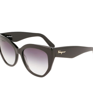 Ferragamo Black Acetate Sunglasses
