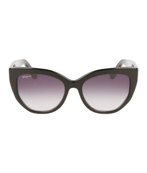 Ferragamo Black Acetate Sunglasses