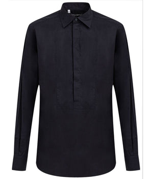 Dolce &amp; Gabbana Navy Blue Cotton Dress Shirt