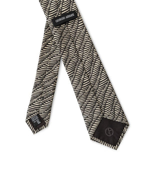 Giorgio Armani Black And White Silk Ties &amp; Bowty