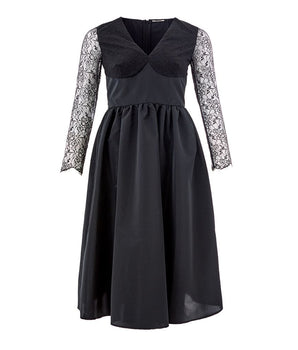 Lardini Elegant Black Polyester Dress