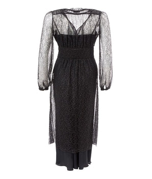 Lardini Elegant Black Nylon Dress