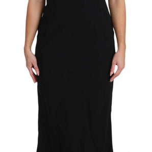 Dolce & Gabbana Elegant Black Maxi Sheath Dress