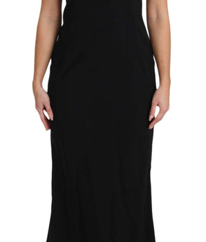 Dolce & Gabbana Elegant Black Maxi Sheath Dress Dolce & Gabbana 