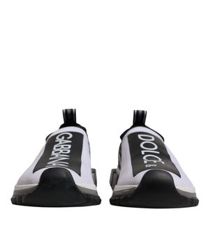 Zapatillas deportivas blancas y negras sin cordones Sorrento de Dolce &amp; Gabbana