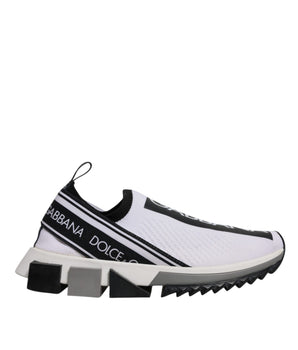 Zapatillas deportivas blancas y negras sin cordones Sorrento de Dolce &amp; Gabbana