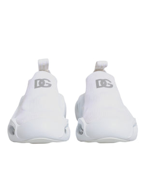 Dolce &amp; Gabbana White Slip On Wave Low Top Sneakers Shoes