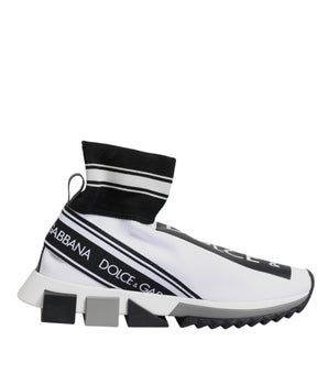Zapatillas deportivas con calcetines Sorrento blancos y negros de Dolce &amp; Gabbana