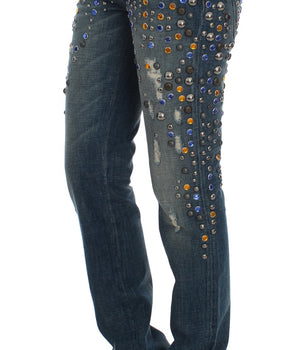 Dolce &amp; Gabbana Crystal Embellished GIRLY Slim Fit Jeans