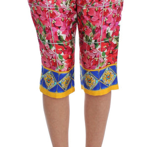 Dolce &amp; Gabbana Multicolor Floral Silk Capri Pants