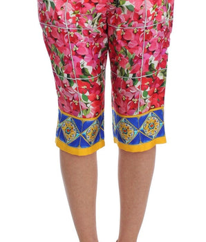 Dolce & Gabbana Multicolor Floral Knee Capris Shorts Pants Dolce & Gabbana 