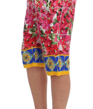 Dolce & Gabbana Multicolor Floral Knee Capris Shorts Pants Dolce & Gabbana 