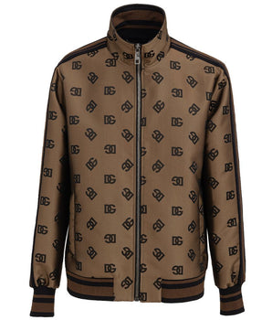 Dolce &amp; Gabbana Bronze Polyester Shell Jacket