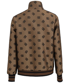Dolce &amp; Gabbana Bronze Polyester Shell Jacket