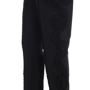 Dolce &amp; Gabbana Elegant Black Torero Capri Pants