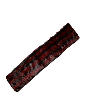 Bufanda de cuello chal de piel con rayas rojas y negras de Dolce &amp; Gabbana