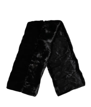 Bufanda tipo chal de piel negra de Dolce &amp; Gabbana