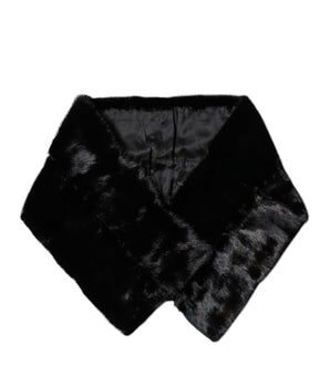 Bufanda tipo chal de piel negra de Dolce &amp; Gabbana