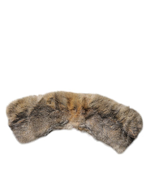 Bufanda cruzada con cuello de piel marrón de Dolce &amp; Gabbana