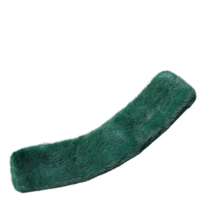 Dolce & Gabbana Green Mink Fur Collar Women Neck Wrap Scarf