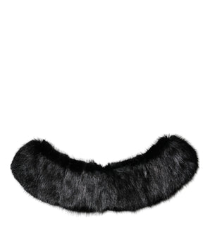 Bufanda tipo chal de piel negra de Dolce &amp; Gabbana