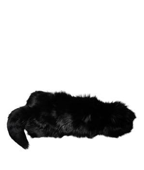 Bufanda de invierno Dolce &amp; Gabbana de piel de zorro negra para el cuello
