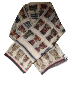 Bufanda tipo fular de cachemir con cristales multicolor de Dolce &amp; Gabbana