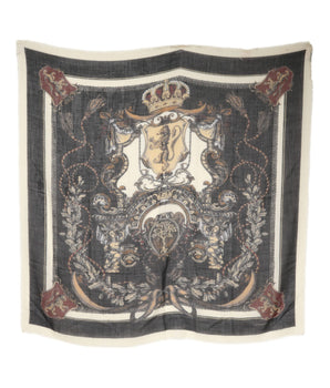 Dolce & Gabbana Multicolor Printed Cashmere Foulard Scarf