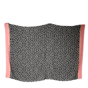 Dolce & Gabbana Black White Polka Dots Fringes Wrap Scarf