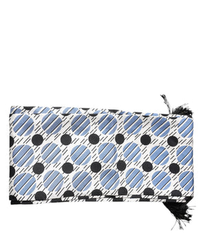 Bufanda fina de seda con lunares blancos y azules de Dolce &amp; Gabbana