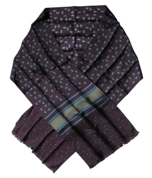 Bufanda tipo chal de seda fantasía morada de Dolce &amp; Gabbana