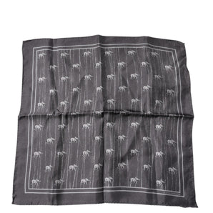 Dolce & Gabbana Brown Elephant Fantasy Handkerchief Scarf