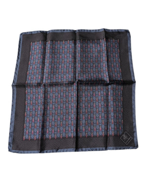 Pañuelo cuadrado con diseño de escarabajo azul oscuro de Dolce &amp; Gabbana