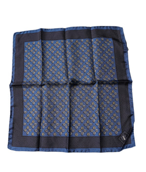 Pañuelo cuadrado de seda con diseño de mariquita azul de Dolce &amp; Gabbana