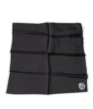 Pañuelo cuadrado con el logotipo de la corona negra de Dolce &amp; Gabbana