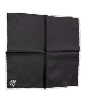 Pañuelo cuadrado con el logotipo de la corona negra de Dolce &amp; Gabbana