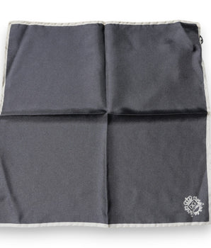 Dolce &amp; Gabbana Gray Crown Logo Square Handkerchief Scarf