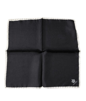 Pañuelo cuadrado con el logotipo de la corona negra de Dolce &amp; Gabbana