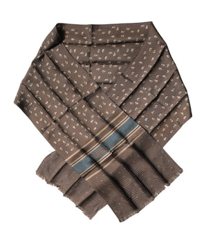 Bufanda tipo chal de seda fantasía marrón de Dolce &amp; Gabbana